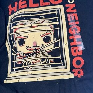 Funko Black T-Shirt with Red and Cream Design Spring Easter sale